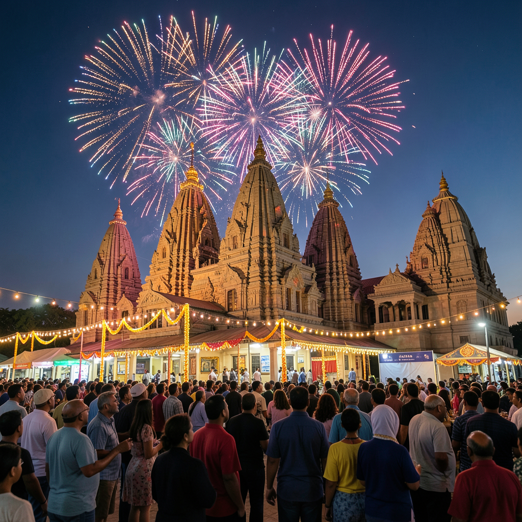 Neasden Temple Diwali fireworks return on Sunday November 8th